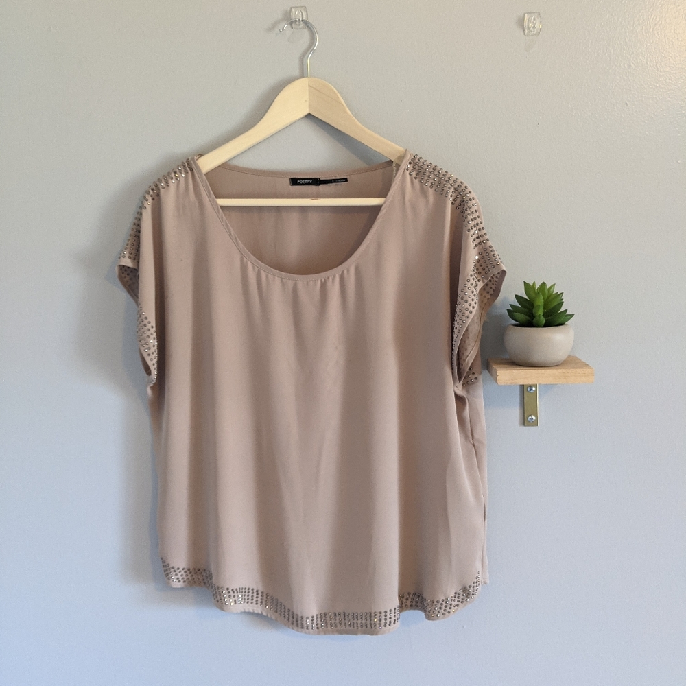 Poetry sheer studded blouse